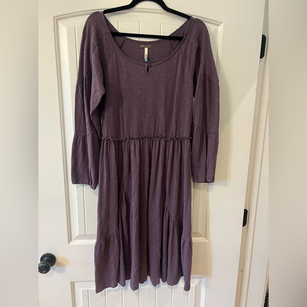 Matilda Jane You & Me  Womens Plum Purple Cotton Knit Dress - size large